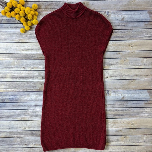 Athleta Pinewood Red Wool Knit Sweater Dress - Picture 4 of 9